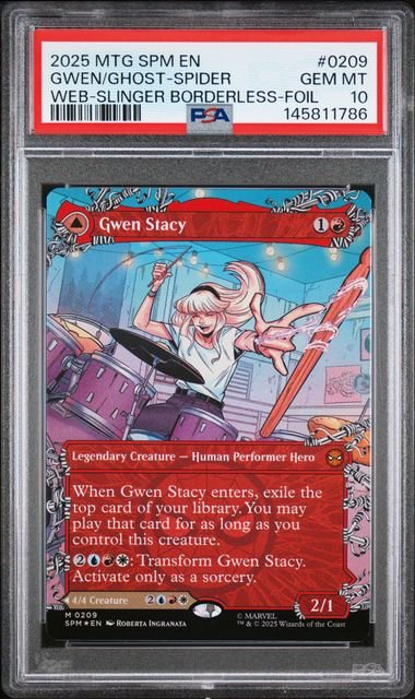 Magic The Gathering Spider-Man Gwen/Ghost #0209 – Spider PSA 10