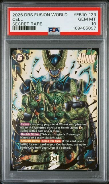 Dragon Ball Fusion World Cross Force Cell #FB10123 PSA 10