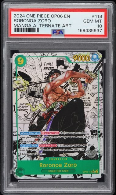 One Piece Wing Of The Captain Roronoa Zoro #118 PSA 10