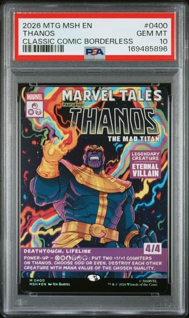 Magic The Gathering Marvel Super Heroes Thanos #0400 PSA 10