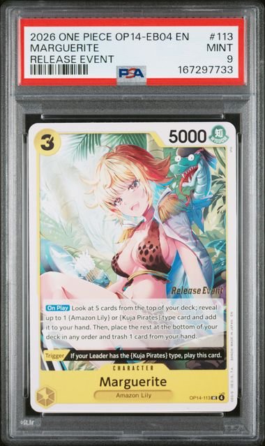 One Piece The Azure Sea's Seven Marguerite #113 PSA 9