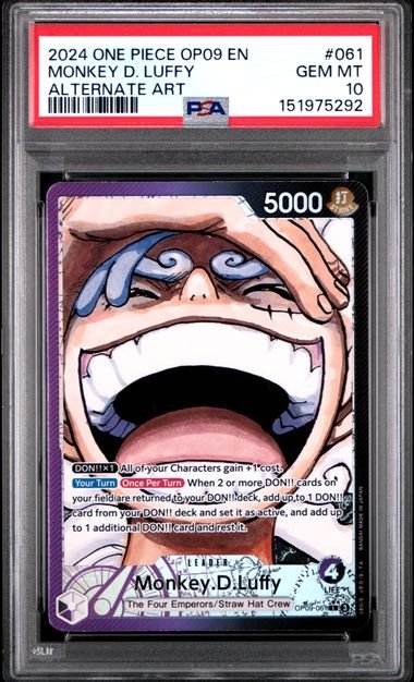 One Piece Emperors In The New World Monkey.D.Luffy #061 PSA 10