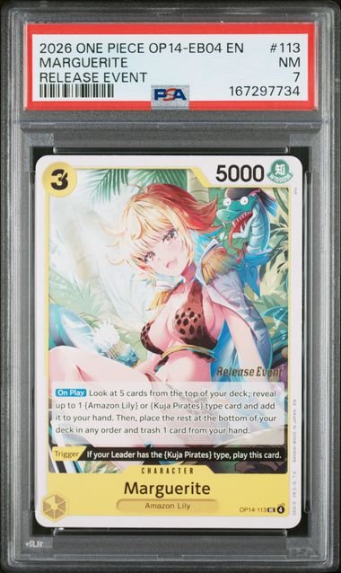 One Piece The Azure Sea's Seven Marguerite #113 PSA 7