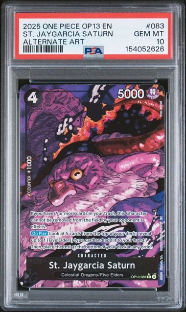 One Piece Carrying On His Will ST. Jaygarcia Saturn #083 PSA 10