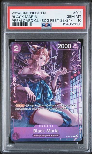 One Piece Games Fest 23-24 Black Maria #011 PSA 10