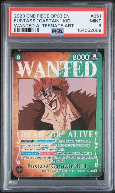 One Piece Pillars Of Strength Eustass #051 PSA 9