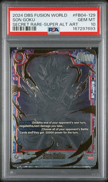 Dragon Ball Fusion World Ultra Limit Son Goku #129 PSA 10