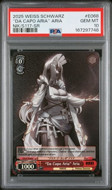 Weiss Schwarz Goddess Of Victory: Nikke "DA CAPO ARIA" Aria #E068 PSA 10