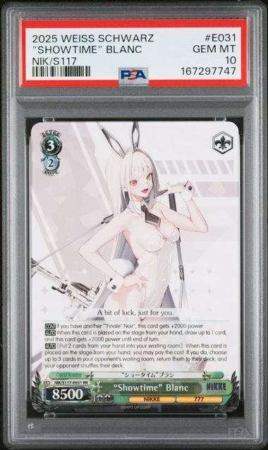 Weiss Schwarz Goddess Of Victory: Nikke "Showtime" Blanc #E031 PSA 10