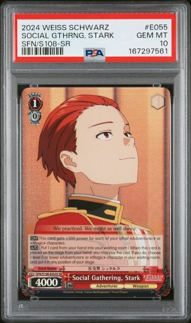 Weiss Schwarz Beyond Journey's End Social Gathering, Stark #E055 PSA 10