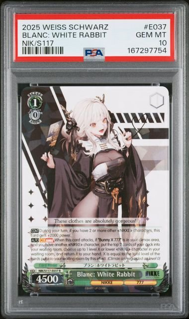 Weiss Schwarz Goddess Of Victory: Nikke Blanc: White Rabbit #E037 PSA 10