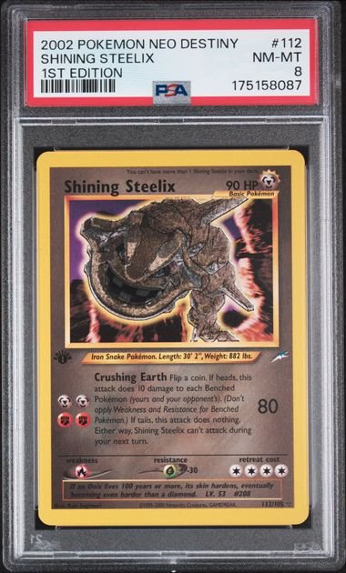 Pokemon Neo Destiny Shining Steelix #112 PSA 8