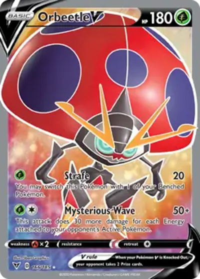 Pokemon Vivid Voltage Orbeetle V #166
