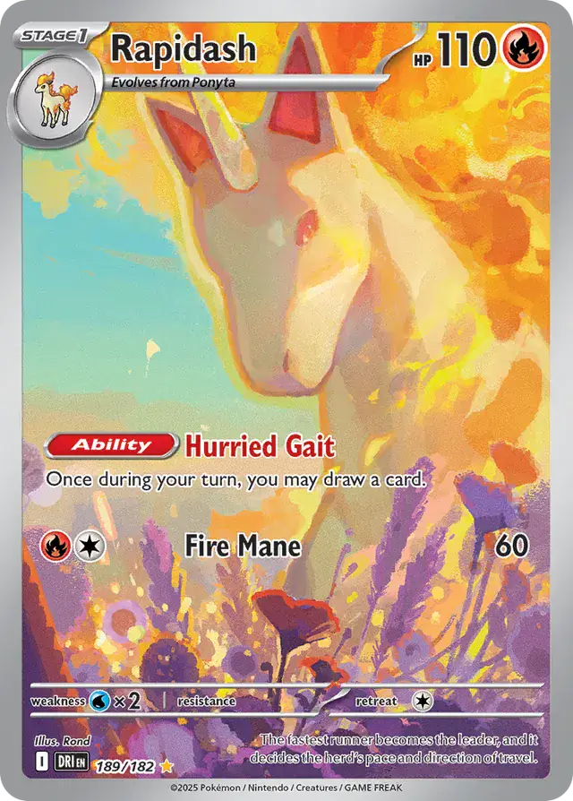 Pokemon Destined Rivals Rapidash #189