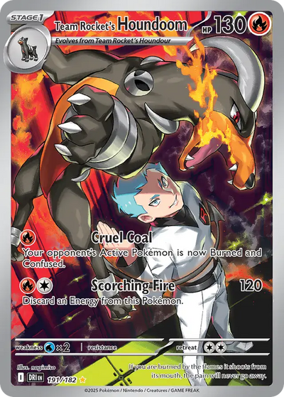 Pokemon Destined Rivals Team Rocket's Houndoom #191