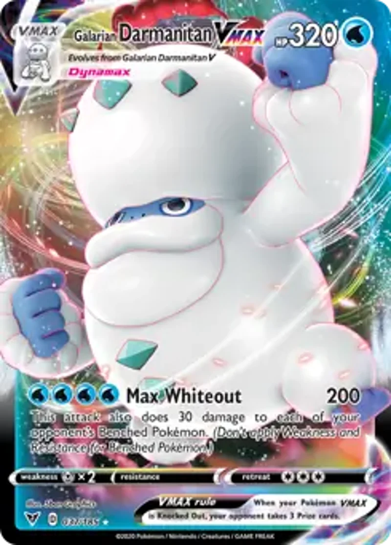 Pokemon Vivid Voltage Galarian Darmanitan VMAX #037