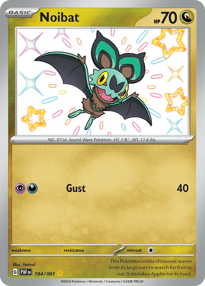 Pokemon Paldean Fates Noibat #194