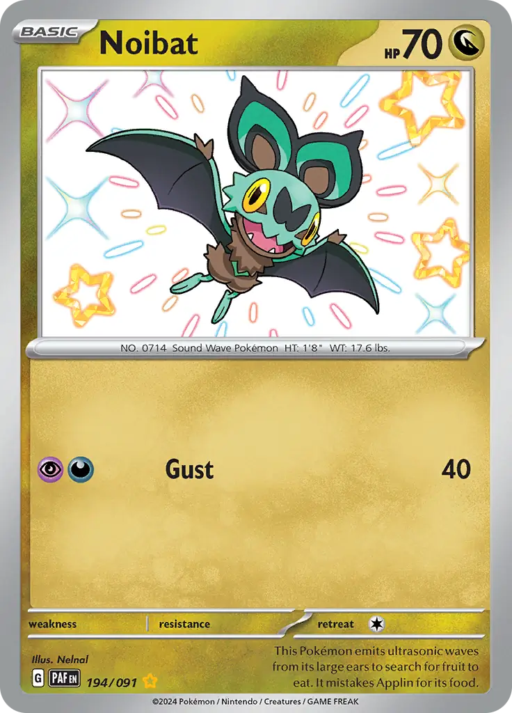 Pokemon Paldean Fates Noibat #194