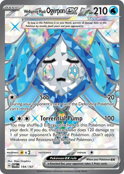 Pokemon Twilight Masquerade Wellspring Mask Ogerpon ex #194