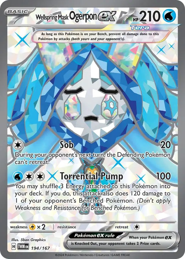 Pokemon Twilight Masquerade Wellspring Mask Ogerpon ex #194