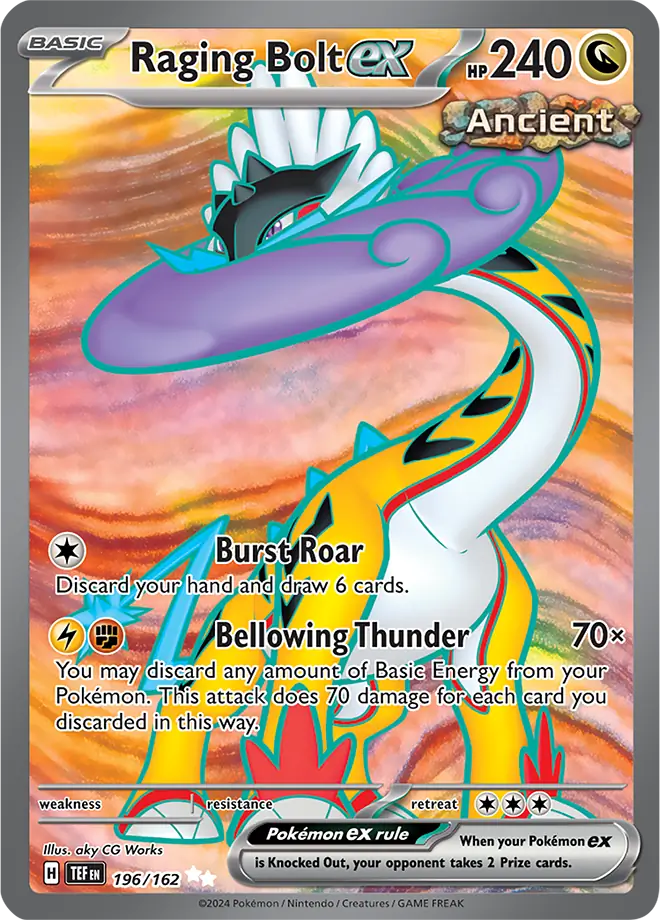 Pokemon Temporal Forces Raging Bolt #196
