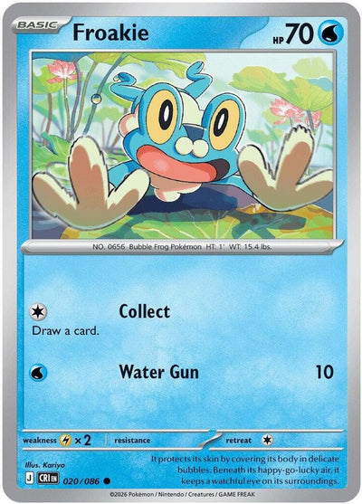 Pokemon Chaos Rising Froakie Reverse Holofoil #20