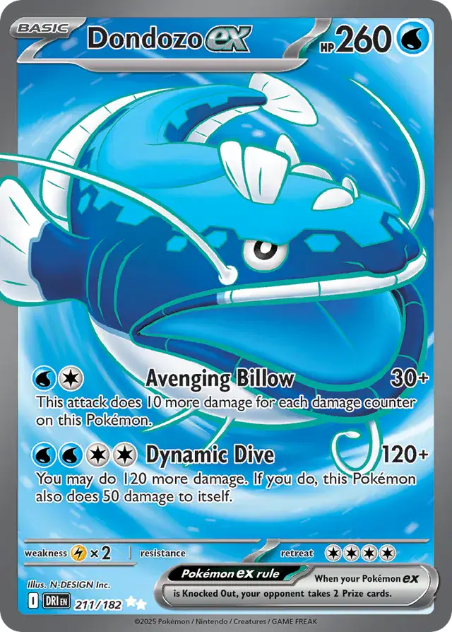 Pokemon Destined Rivals Dondozo #211