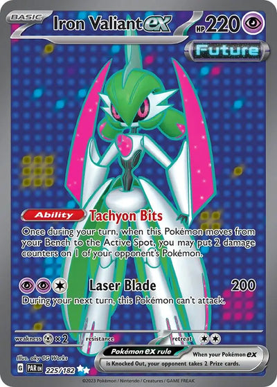 Pokemon Paradox Rift Iron Valiant ex #225