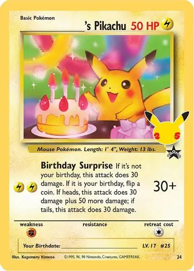 Pokemon Celebrations: Classic Collection Birthday Pikachu #24