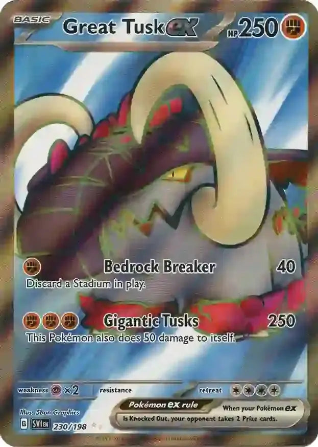 Pokemon Scarlet & Violet Base Great Tusk ex #230