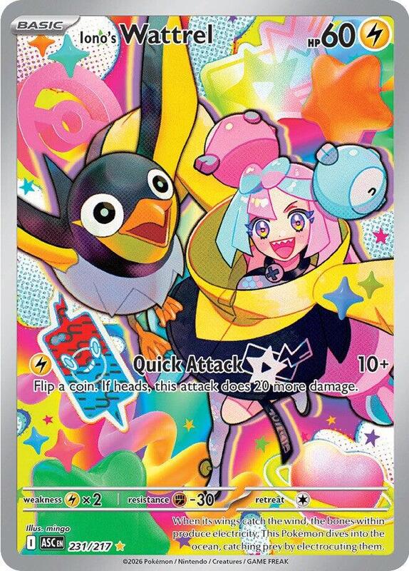 Pokemon Ascended Heroes Iono's Wattrel #231