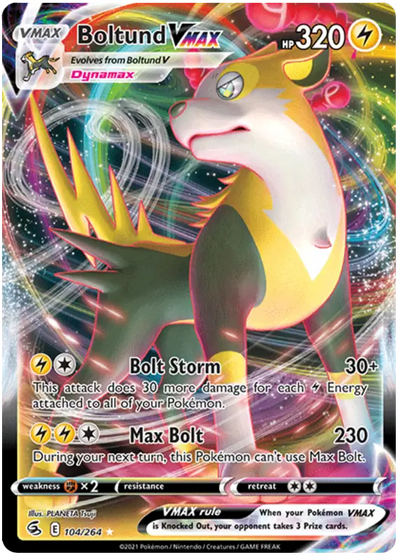 Pokemon Fusion Strike Boltund VMAX #104