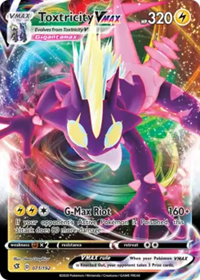 Pokemon Rebel Clash Toxtricity VMAX #071