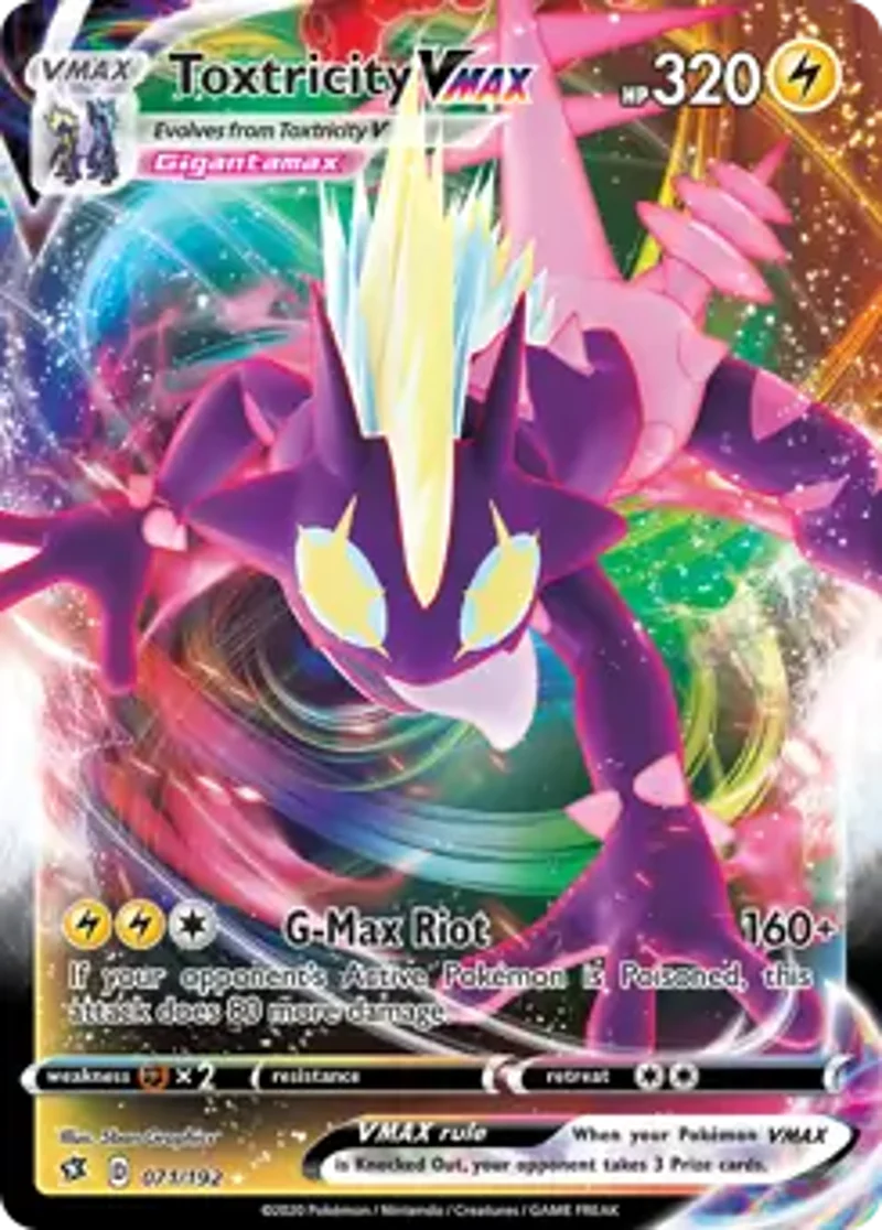 Pokemon Rebel Clash Toxtricity VMAX #071
