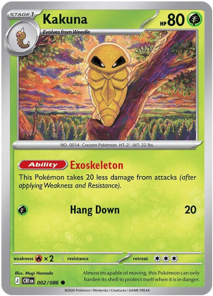 Pokemon Chaos Rising Kakuna Reverse Holofoil #2