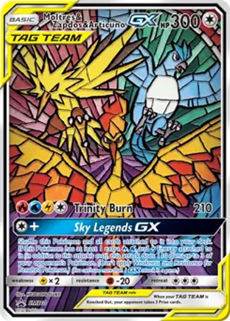 Pokemon Sun & Moon Black Star Promo Moltres & Zapdos & Articuno GX #SM210
