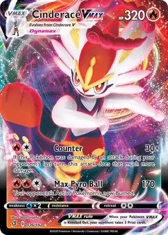 Pokemon Rebel Clash Cinderace VMAX #036