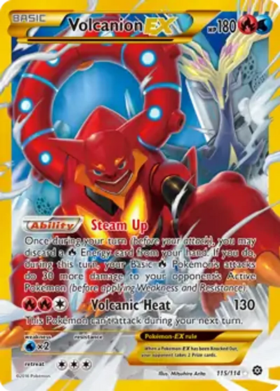 Pokemon Steam Siege Volcanion EX #115