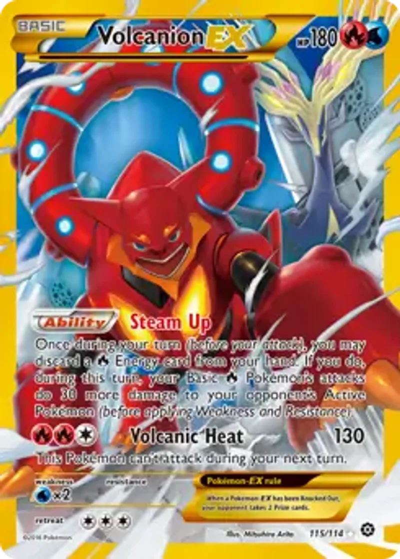 Pokemon Steam Siege Volcanion EX #115