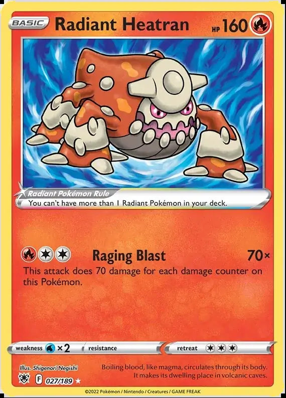 Pokemon Astral Radiance Radiant Heatran #027