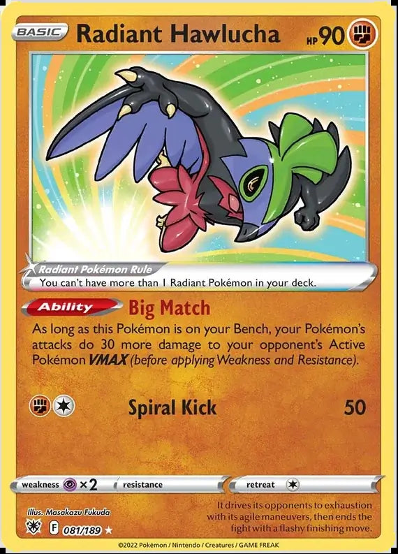 Pokemon Astral Radiance Radiant Hawlucha #081