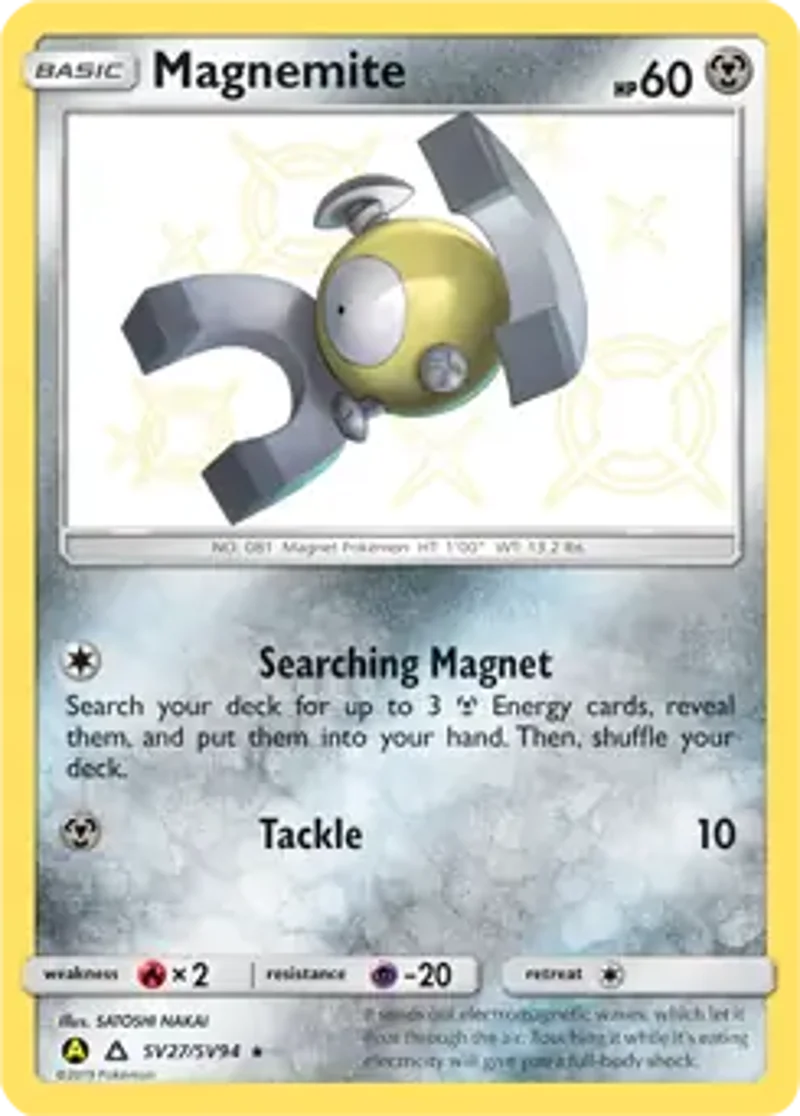 Pokemon Hidden Fates Magnemite #SV27