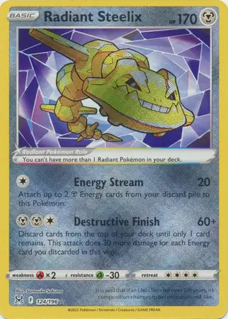 Pokemon Lost Origin Radiant Steelix #124