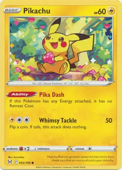Pokemon Lost Origin Pikachu #052