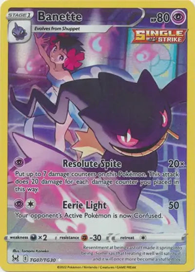 Pokemon Lost Origin Banette #TG07