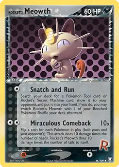 Pokemon Team Rocket Returns Rocket's Meowth #46