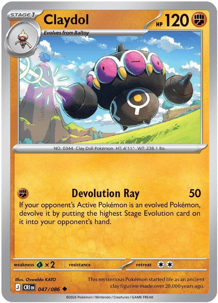 Pokemon Chaos Rising Claydol Reverse Holofoil #47