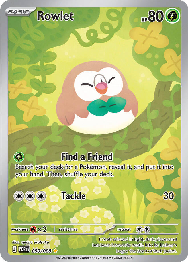 Pokemon Perfect Order Rowlet #090