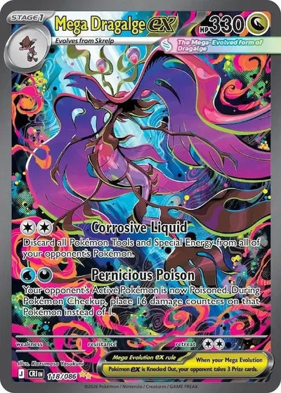 Pokemon Chaos Rising Mega Dragalge #118