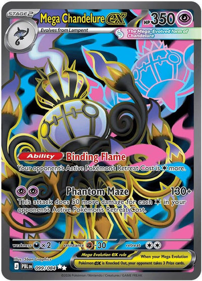 Pokemon Pitch Black Mega Chandelure ex #099